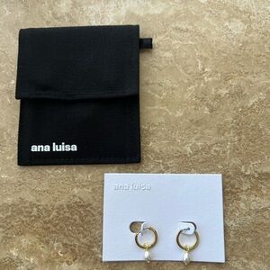 Pearl Gold Hoop Earrings